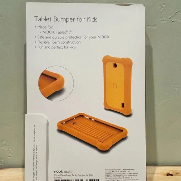 Brand New Barnes & Noble Microfoam Nook Tablet Bumper for 7” tablets. Citrus 🍊 - Picture 4 of 6